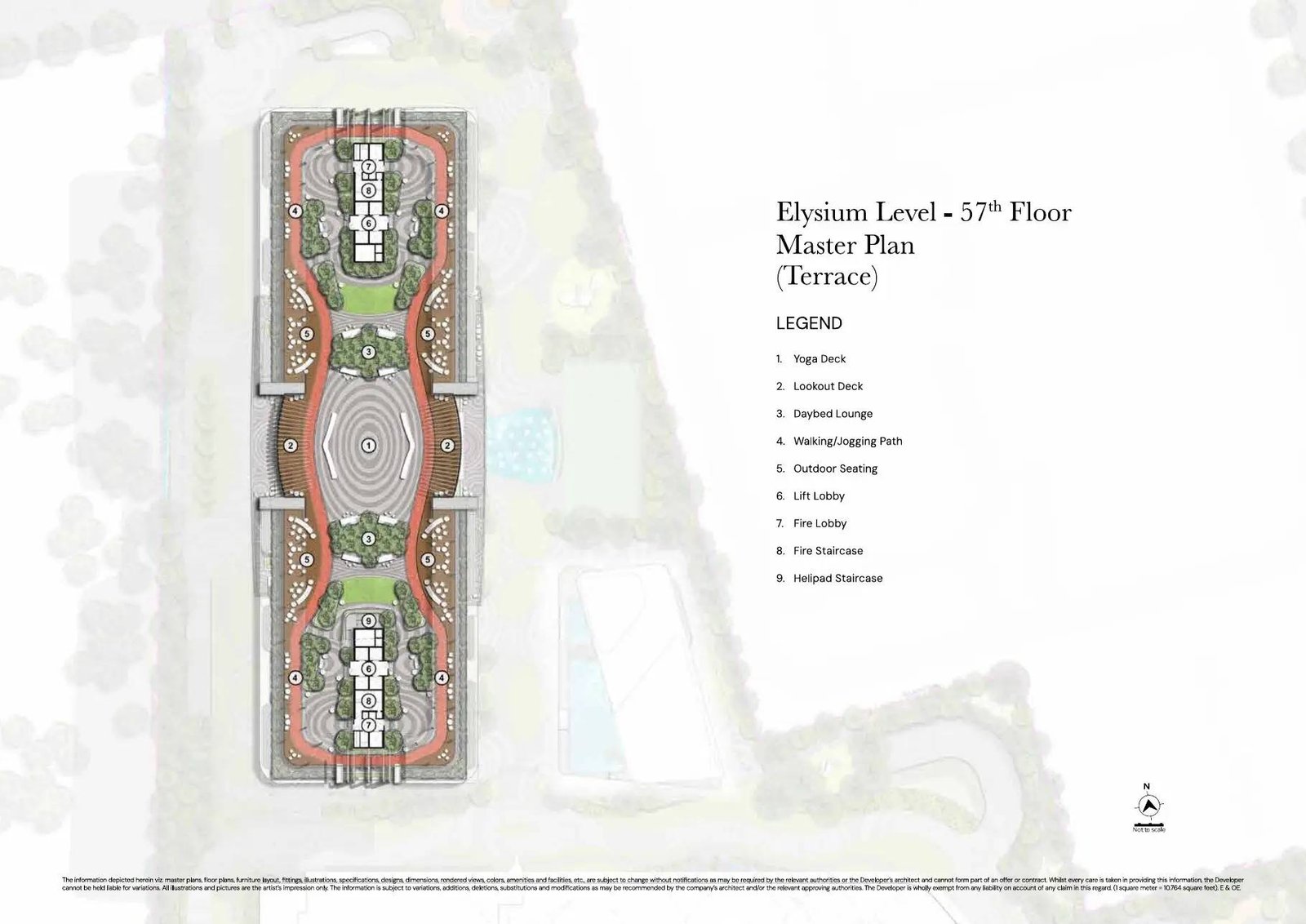 Elysium terrace master plan on the 57th floor